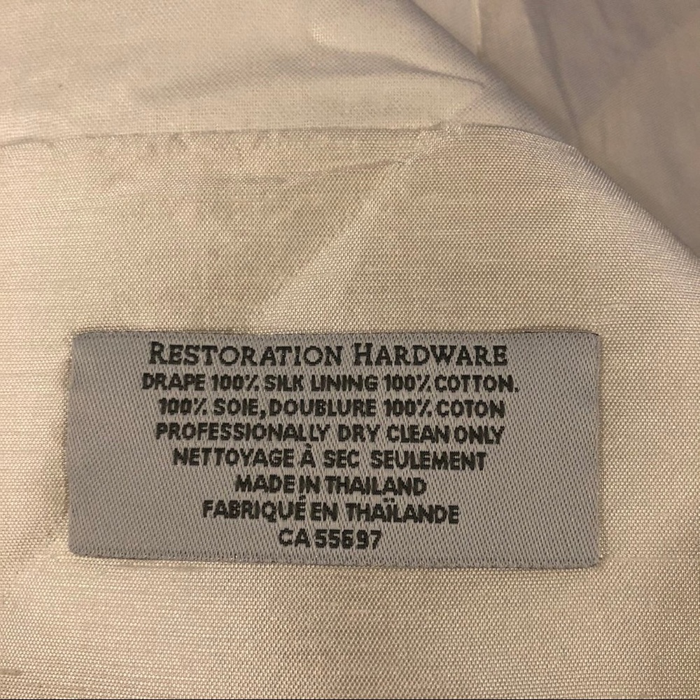 New Restoration hardware Thai silk curtains - Picture 6 of 7